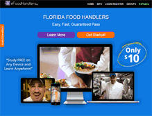 Tablet Screenshot of flfoodhandlers.com